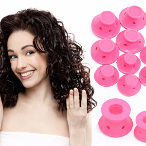 Heatless Hair Curlers Set – Soft Silicone No-Heat Curling Rollers (10 PCS)
