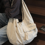Minimal Nylon Shoulder Bag – Large Capacity Casual Everyday Tote